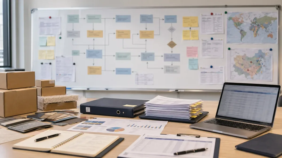Sourcing documents and workflow planning board